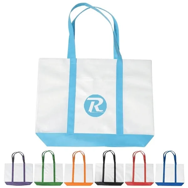 Big Canvas Tote Bag With Front Pocket