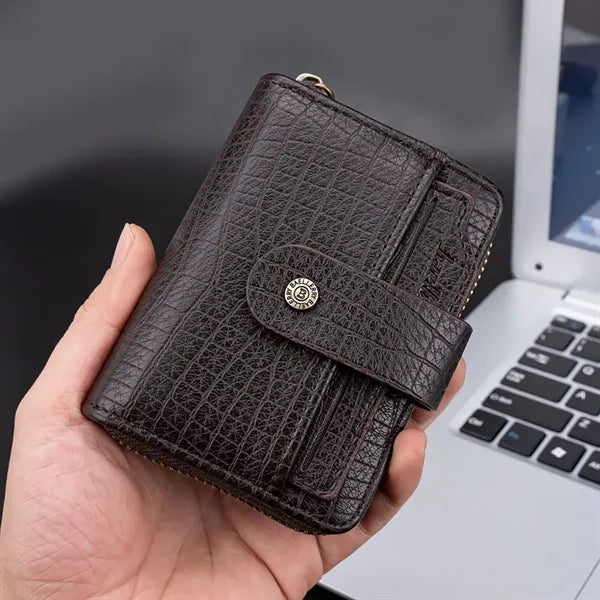 Stone Pattern Multi-Card Slot Short Men'S Coin Purse