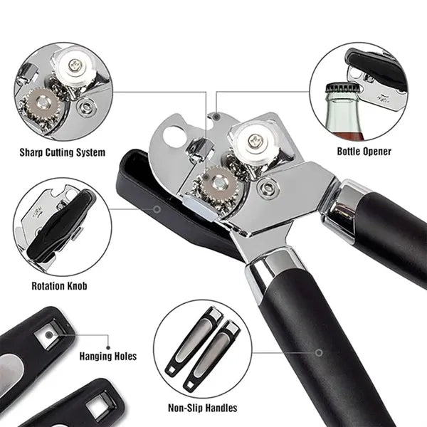 Professional 3-in-1 Multifunctional Manual Bottle Can Opener
