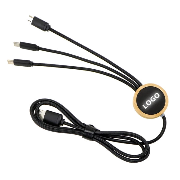 47 inch Bamboo LED Multi Charging Cable