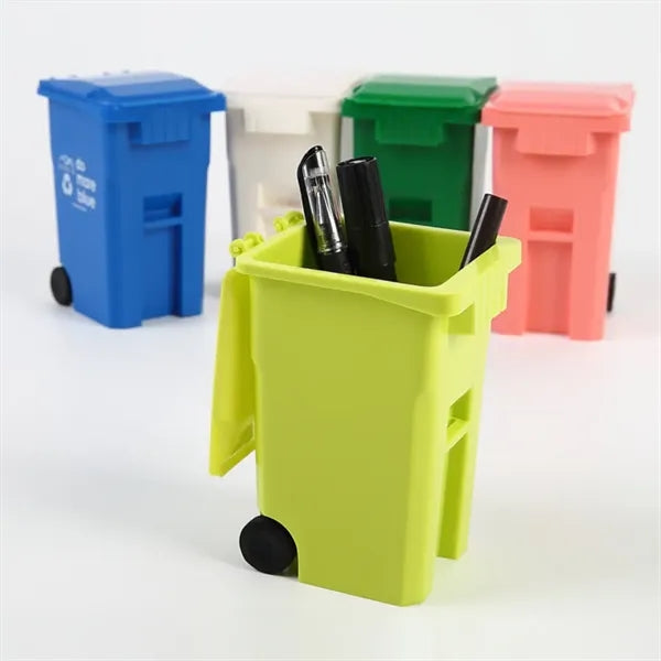 Mini Trash Can Desktop Pen Holder