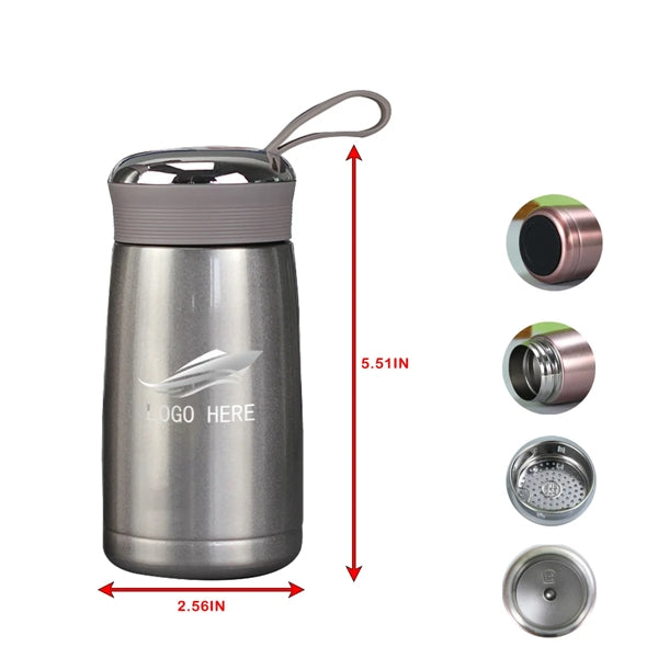 Stainless Swirl 8.5oz Insulated Twist-Cap Bottle