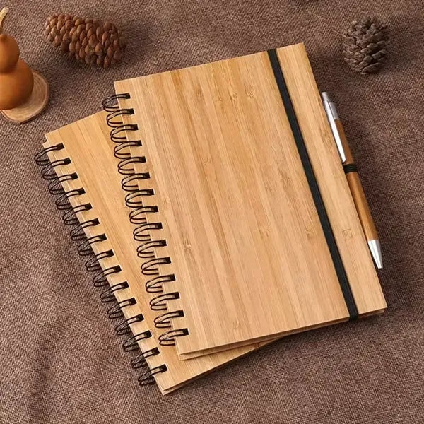 Notebook with Bamboo Wooden Cover
