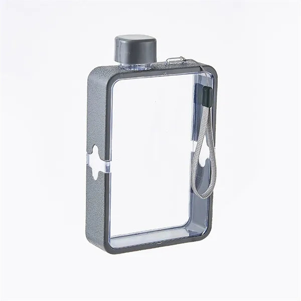 13 oz A5 Rectangle Notebook Flat Plastic Water Bottle