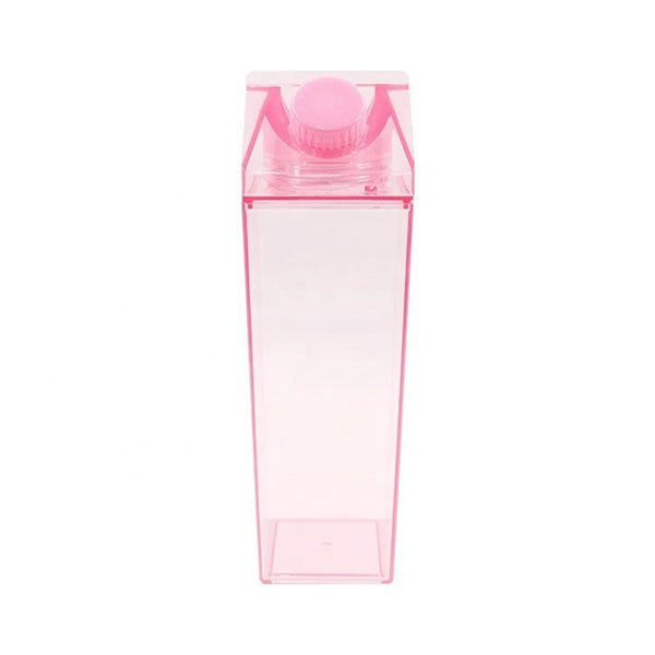 17 oz Clear Milk Case Square Double Wall Plastic Bottle