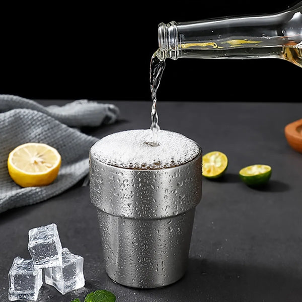 BBQ Home Office Party Driving Stainless Steel Metal Cup
