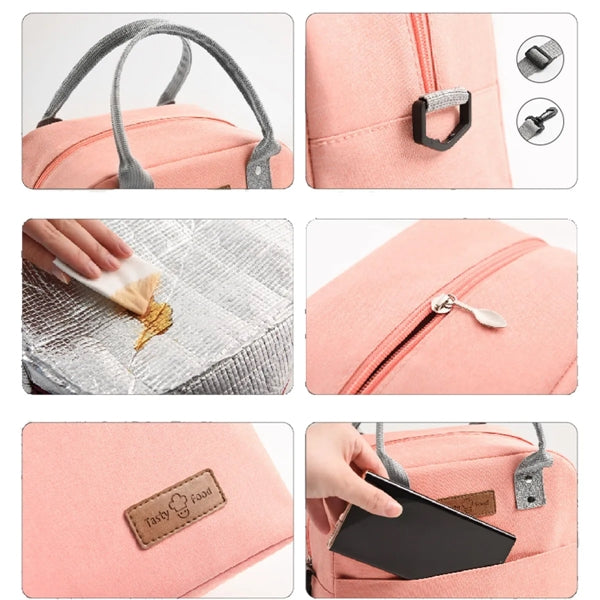 Insulated Thermal Cooler Lunch Handbag Tote Bag