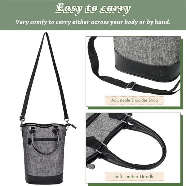 Vino Gift Carrier Tote -Travel Padded 2 Bottle Wine