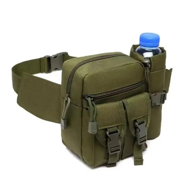 Outdoor Tactical Waist Slip Pack W/ Water Bottle Holder