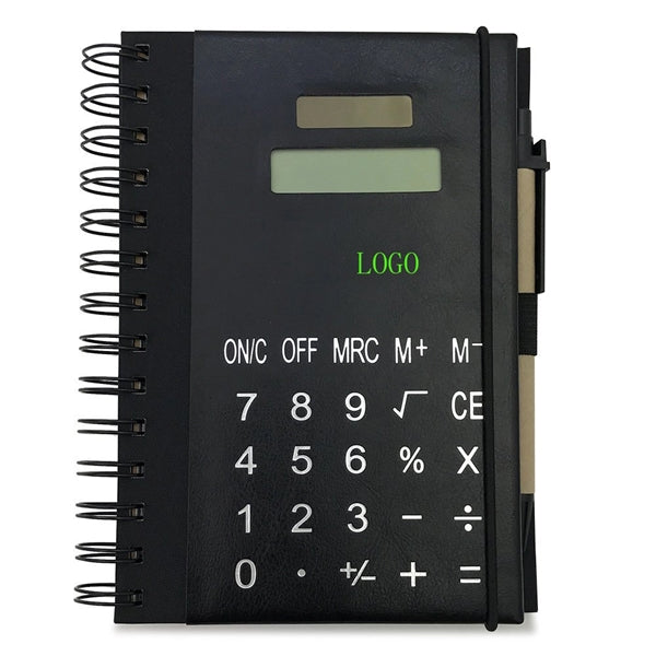 Business Notebook With Calculator and Pen