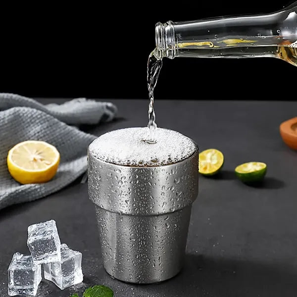 BBQ Party Home Office Driving Stainless Steel Metal Cups