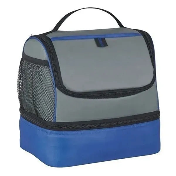 Two-Tone Cooler Lunch Bag with Mesh Side Pockets