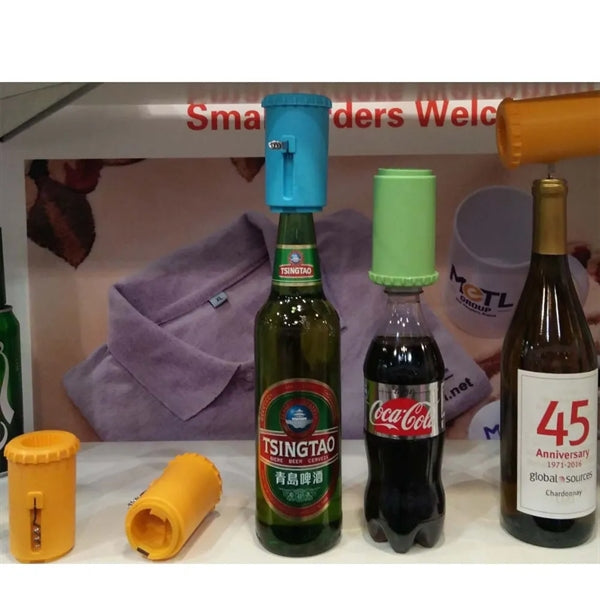 Three-In-One Push Down-Pop Off Beer Bottle Opener