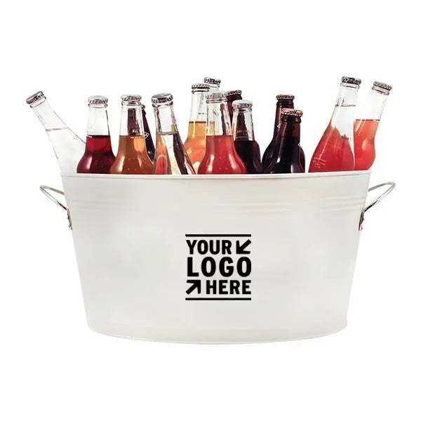 Oval Metal Beverage Tub Ice Bucket (4.75 Gallon)