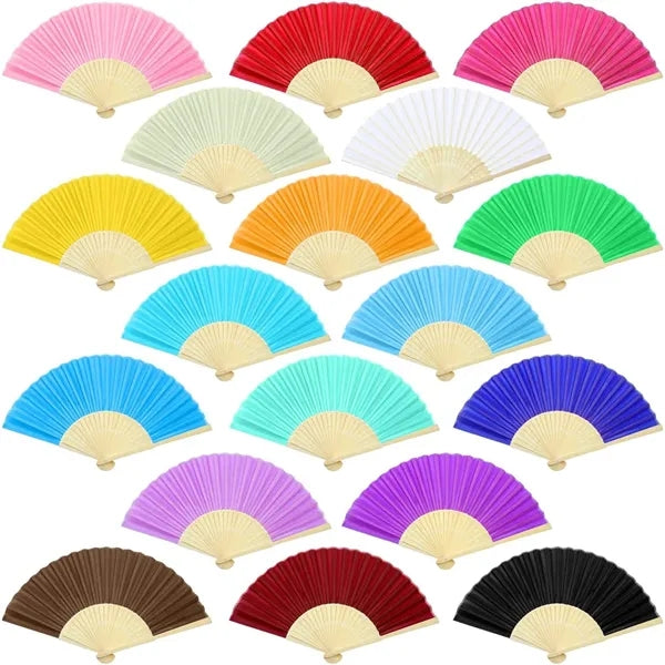 Full-color Folding Bamboo Paper/Fabric Fan