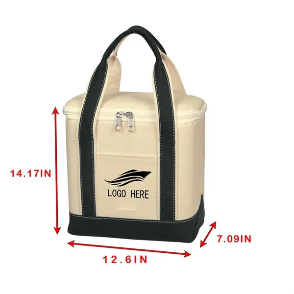 Canvas Thermal Cooler Customizable Picnic Bag