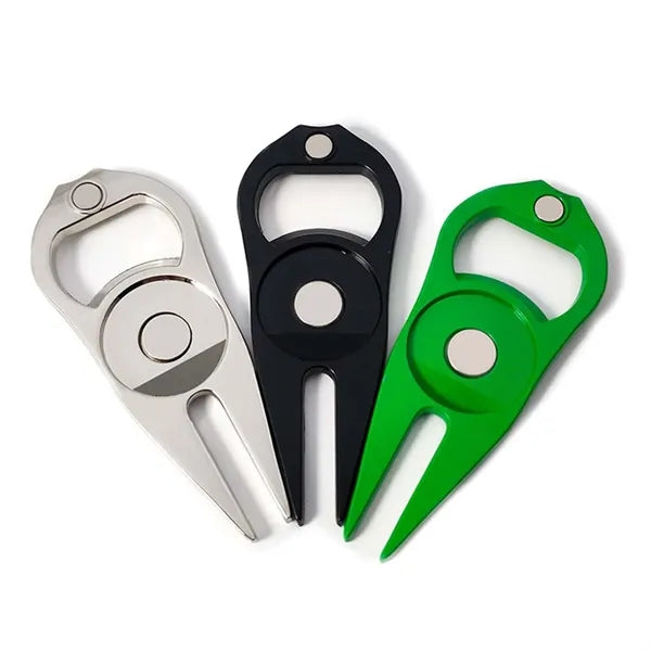 Zinc Alloy Golf Supplies Fork And Green Wedge Opener