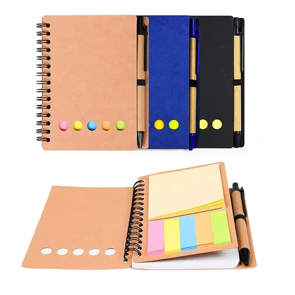 Eco-Recycled Journal w/Sticky Notes & Flags