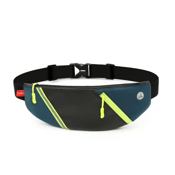 Lycra Slanted Zipper Pocket Elastic Waist Bag