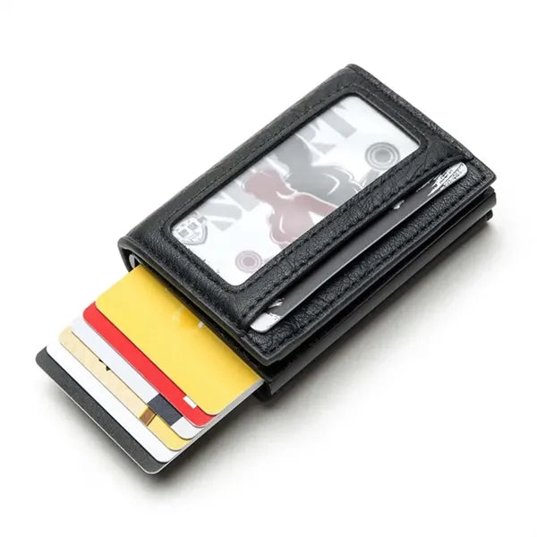 Pop up Card Holder RFID Slim Wallets With Money Pocket