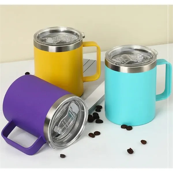 12 oz Stainless Steel Glasses with Handle