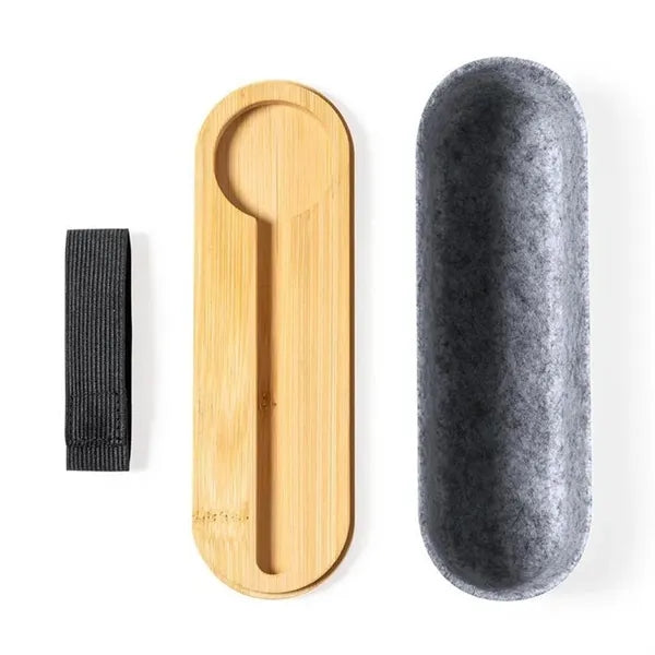 Recycled Felt Bamboo Pencil Case