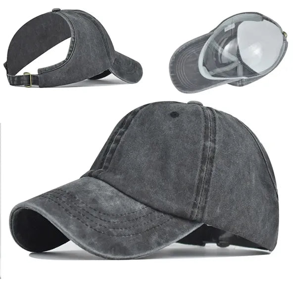 Half Empty Top Ponytail Baseball Cap