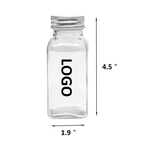 Clear Aluminum Cap Condiment Shaker