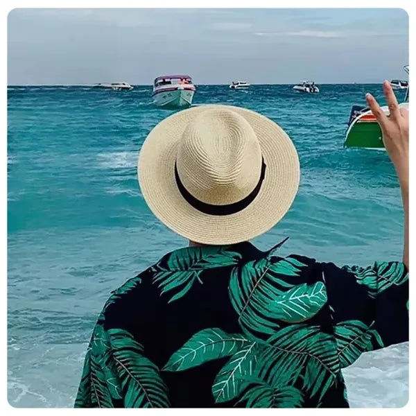 Men Women Soft Straw Panama Hats