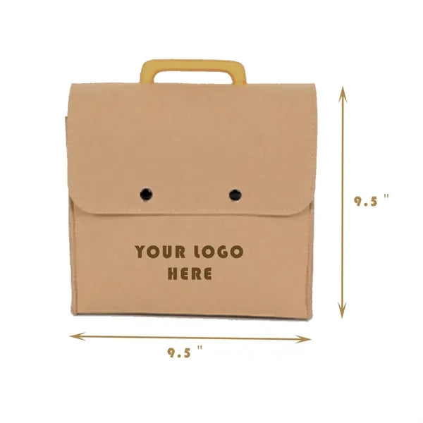 And Wholesalable Felt Wooden-Handle Tote Bag