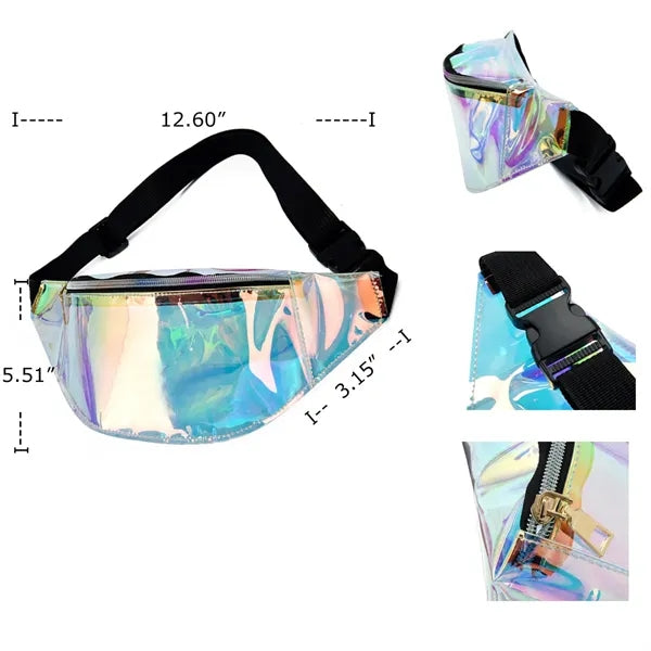 Portable Laser Fashion Clear Safety Waist Bag