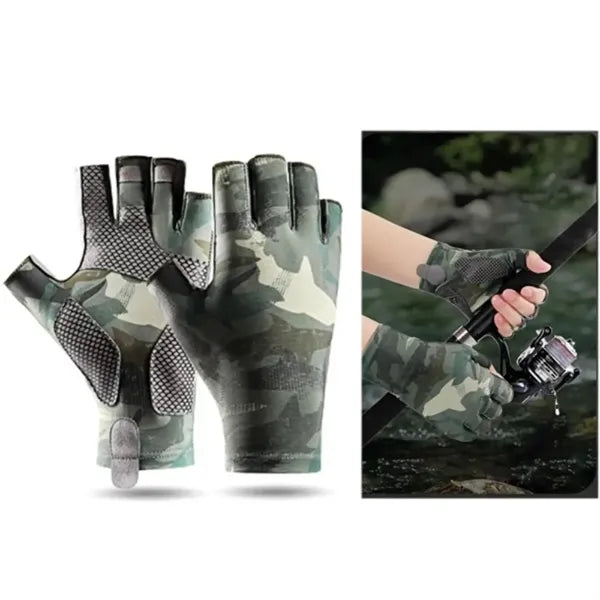 Sun Protection Fishing Fingerless Glove