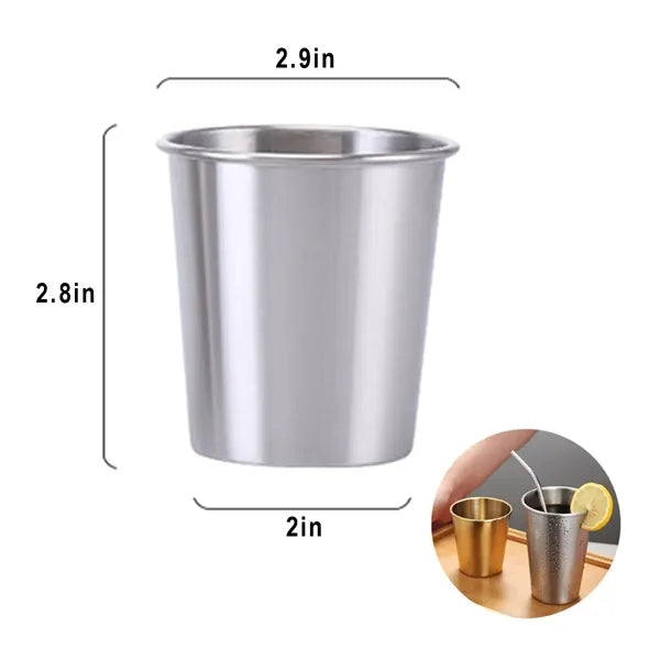 6OZ Mini Single Wall Stainless Steel Pint Cups