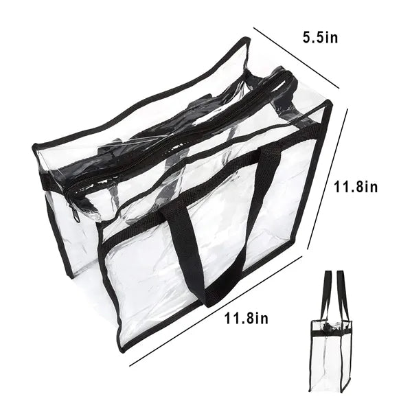 PVC Clear Zipper Tote Bags