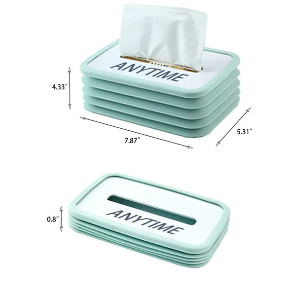 Silicone Foldable Tissue Box Organizer