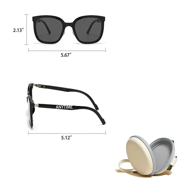 Easy Carry Folding Square Mini Sunglasses For Travel