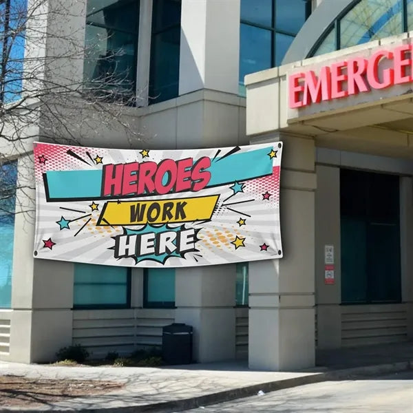 5' x 3' Full Color Vinyl Banner w/ Grommets