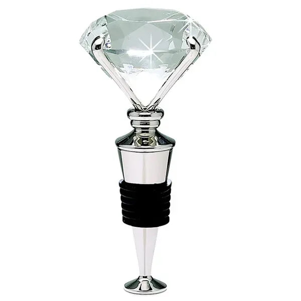 Engraved Diamond Shaped Bottle Stopper