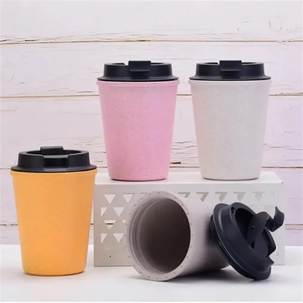 12oz Wheat Straw Travel Coffee Mug