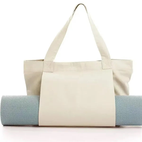 Canvas Tote Bag With Yoga Mat Carrier