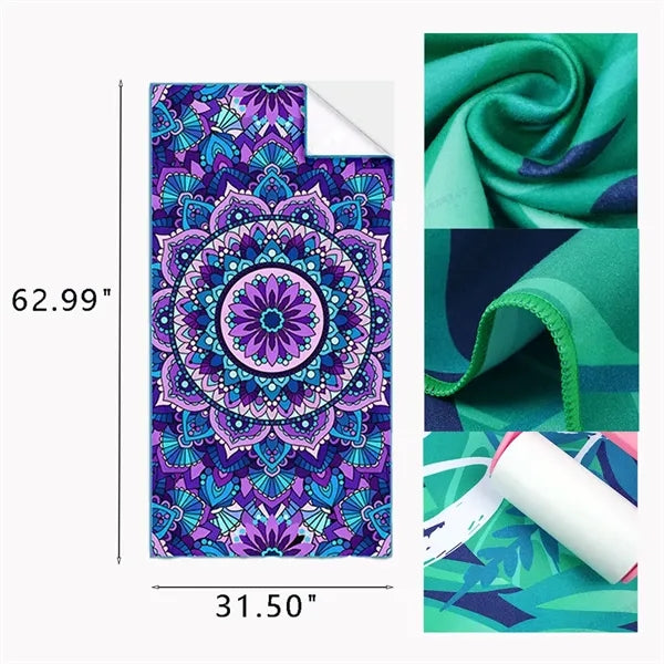 Double-Sided Velvet Microfiber Beach Towel