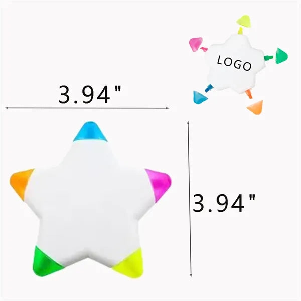 5-Color Five-Pointed Star Highlighter