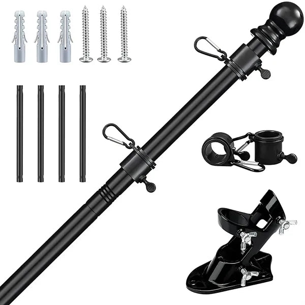 6 Ft Stainless Steel Flagpole Outdoor Flag Kit For House