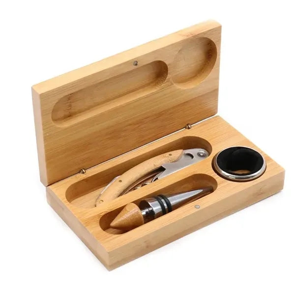 Bamboo Wine Opener Set
