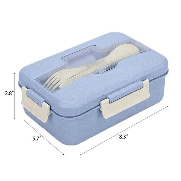 Bento Lunch Box With Spoon & Fork