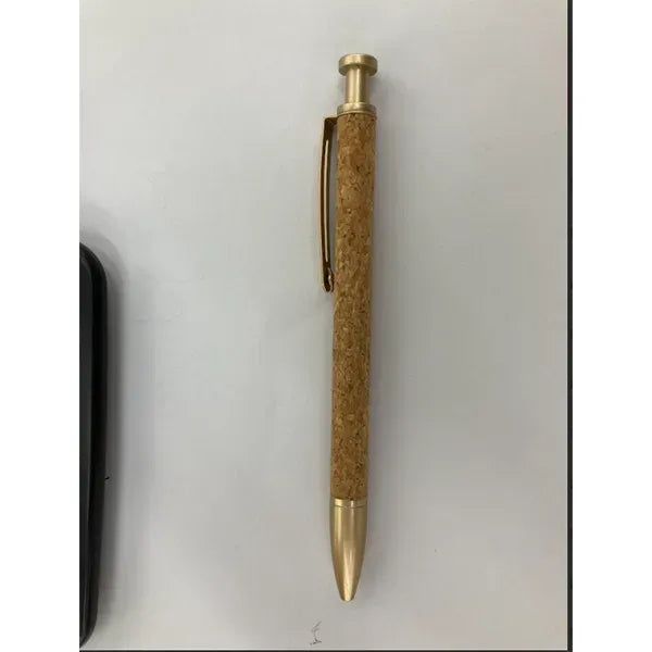 Geneva Geoffrey Golden Leatherette Cork Pen