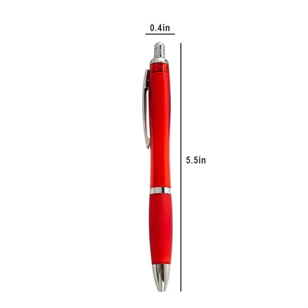 Classic Plastic Clear Barrel Ballpoint Pens