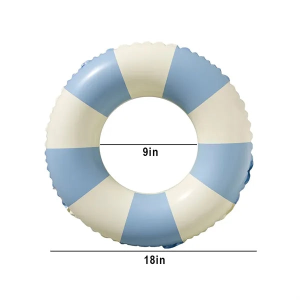 18" Kid Striped Inflatable Swimming Pool Ring