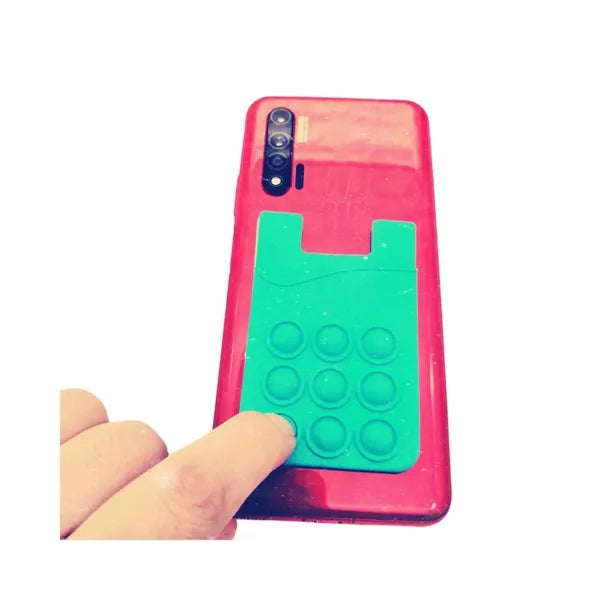 Silicone Card Holder Cell Phone Back Sticker