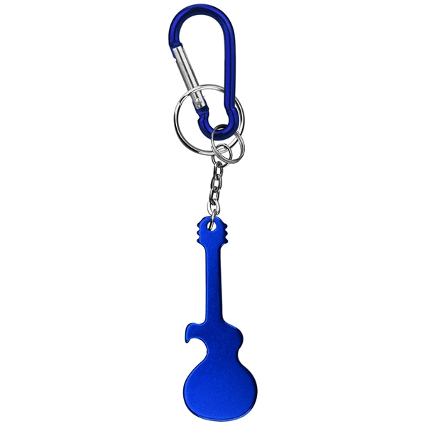 Guitar Shaped Bottle Opener with Key Chain & Carabiner
